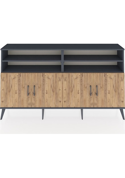 Arges Konsol 6 Raflı 4 Kapaklı 176x30x99 Antrasit-çam Antrasit-çam Arges Konsol 6 Raflı 4 Kapaklı 176x30x99 Antrasit-çam Antrasit-çam
