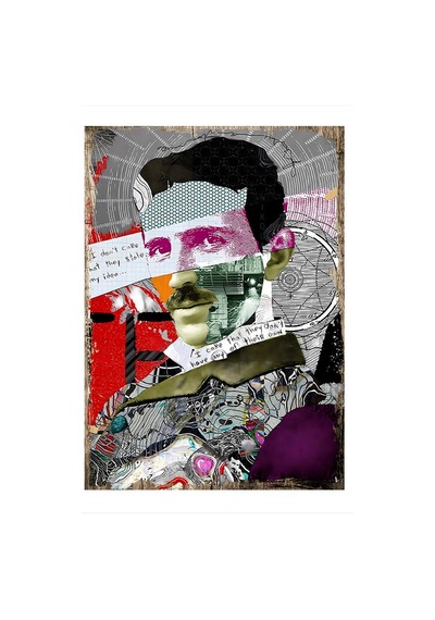 Nicola Tesla Dekoratif Mdf Tablo 35 Cm X 50 Cm