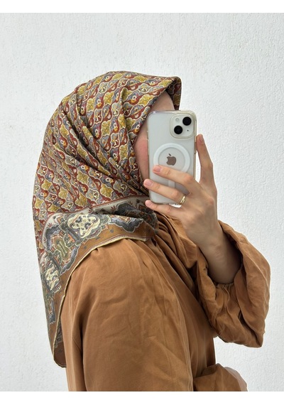 Armine 2026 Yaz Tivil İpek Eşarp 9518-52 taba