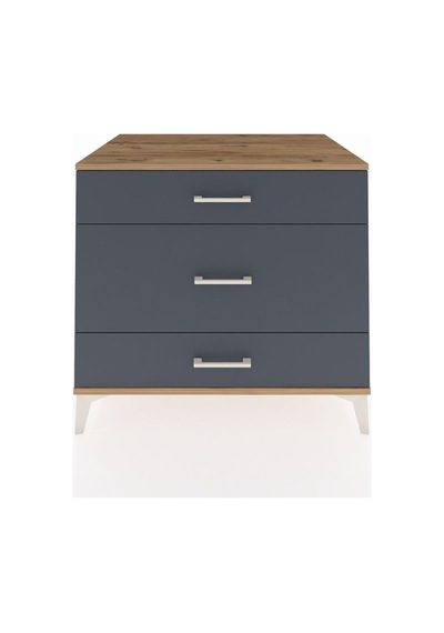 Kronos Şifonyer 3 Çekmeceli 88x59x80 Çam-antrasit Çam