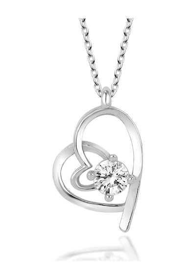 Swarovski Kalp İmza 925 Ayar Gerçek Gümüş Swarovski Zirkon Kolye