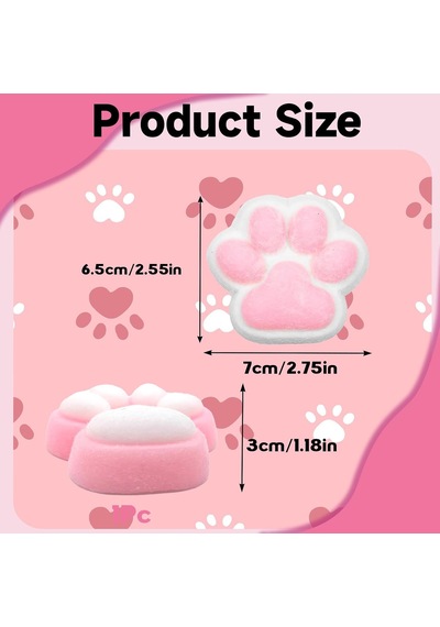 3 Adet Kedi Patisi Squishy Seti, Kedi Patisi, Taba Squishy Pati, Tatlı Yumuşak Kedi Patisi, Giderici Ve Rahatlama, Çocuklar/yetişkinler İçin, Can Sıkıntısına Karşı Mükemmel