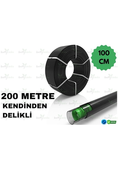 Lovemygarden 200 Metre Kendinden 100cm Delikli Damla Sulama Borusu - Ø16 Mm
