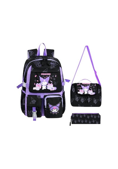 Waddell Okul Cantalari Siyah Lila Just Polo