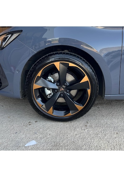 Cupra Leon İle Uyumlu Mk4 Jant Kaplama Sticker Set Kolay Uygulama Uzun Ömürlü Estetik Görünüm M