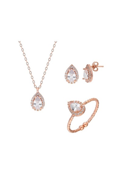 Glorria Gümüş Damla Anturaj Set (381943241)