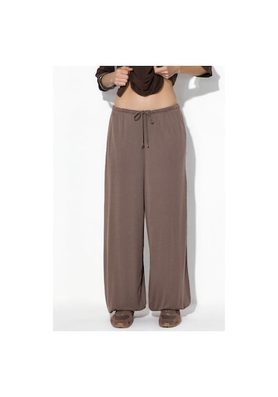 Hiccup Busem Kadın Lastik Bel Jogger Pantolon Mocha Kahvesi