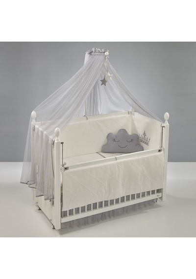 Meltem Kids Kral Sallanır Ahşap Anne Yanı Beşik 60x120 cm (beyaz-motto gri) Gri Meltem Kids Kral Sallanır Ahşap Anne Yanı Beşik 60x120 cm (beyaz-motto gri) Gri