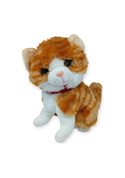 Sesli Peluş Kedi 25 Cm - Sarı