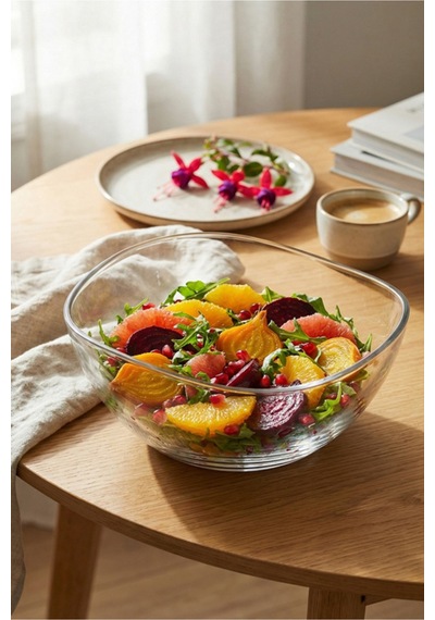 Lav Vira Cam Salata Kasesi 2'li Büyük Boy 950 ml (Hazırlık Kasesi , Sunum Kasesi )
