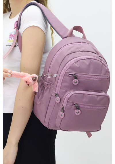 Probag Sevimli Peluş Figürlü Günlük Kadın Sırt Çantası Şık, Kullanışlı, Okula Ve Seyahate Uygun AÇIK PEMBE