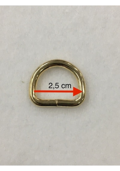 Karantuhafiye Çanta Halkası D Demir 2,5 Cm 4 Lü Set Gold Gold Çok Renkli