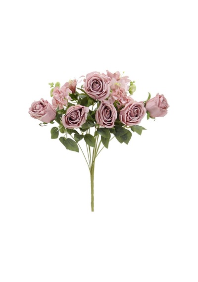 Yapay Gül Lilyum Ortanca Demeti 49 Cm Lila-10051