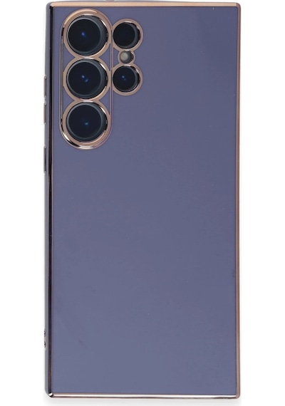 Gld-spt- Newface Samsung Uyumlu Galaxy S23 Ultra Kılıf Volet Silikon - Mavi
