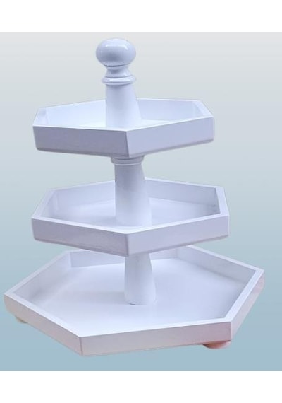 Hobi Adn Dekoratif Sunumluk Kuruyemişlik Ahşap Mdf Parlak Beyaz Model El Yapım
