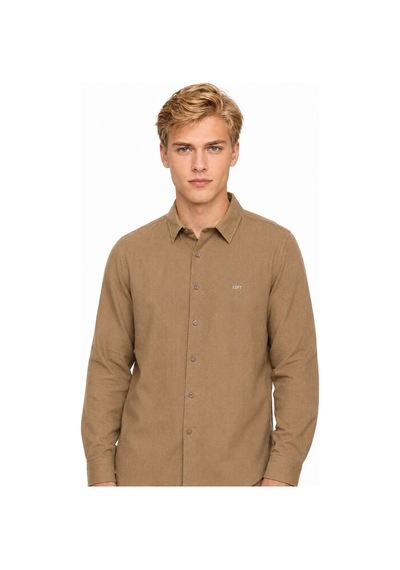 Loft Regular Fit Erkek Gömlek U.kol Lf2043732 Q1.v1 Light Brown