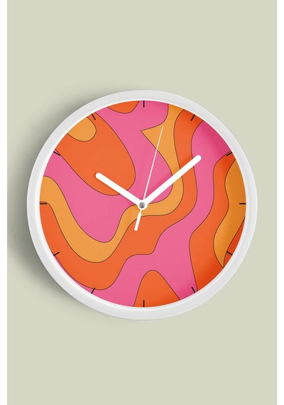 Modern Tasarım Duvar Saati - 25cm - Önü Camlı Beyaz Kasa - Sessiz Mekanizma-jh0358 Beyaz