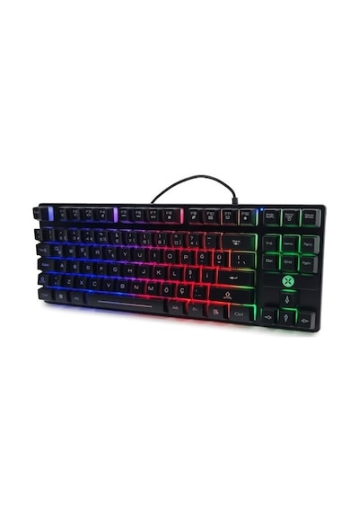 Dexim DKA006 KBL-088 Kablolu RGB Led Işıklı Oyuncu Klavyesi