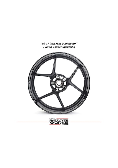 Motosiklet Jant Şeridi Jant Sticker Dekor Model Parçalı Desen Sticker Set Gri