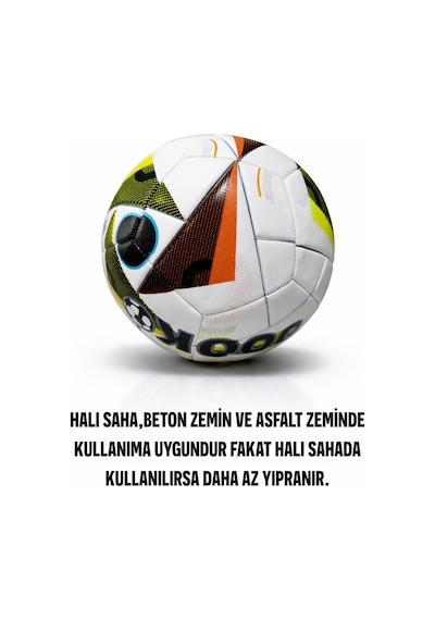 Futbol Topu Euro 2024 Halı Saha Ve Sert Zemin Dikişli Futbol Topu Çok Renkli