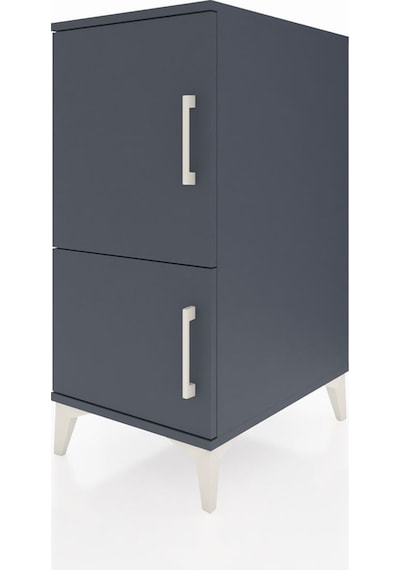 Kronos Komodin 3 Raflı 2 Kapaklı 44x59x96 Antrasit-antrasit Antrasit
