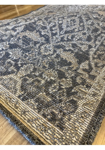Luxess Halı Alpaca 1190 Antrasit Eskitme Desenli Makine Halısı Antrasit Gri