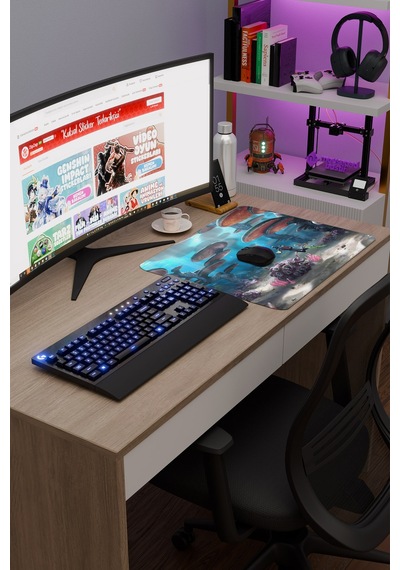 Subnautica Kaymaz Dikişli Kauçuk Oyuncu Mousepad V5 - 48x40 Xl Gaming Mouse Pad Fare Altlığı