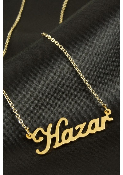 Ilkeshop Hazar İsimli Kolye -sarı altın