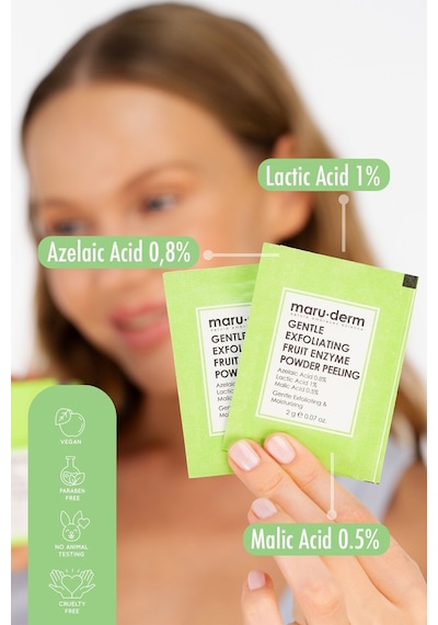 Aha Meyve Enzim Hassas Toz Peeling 60 Gr Azelaic Acid 0,8% + Lactic Acid 1% + Malic Acid 0.5%