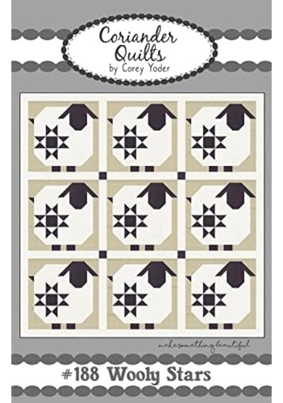 Coriander Quilts Yünlü Yıldız Deseni, Yok Açik Gri