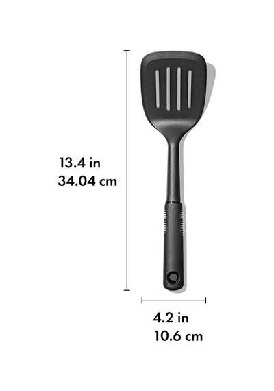 - Good Grips Kare Spatula, Naylon, Siyah Metal
