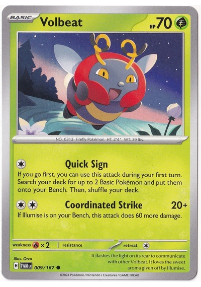 Volbeat 009/167 - Twilight Masquerade - Pokemon Kartı Mint