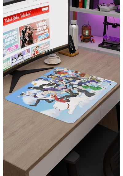 Gintama Anime V3 - 48x40 Xl Gaming Kauçuk Kaymaz Taban Mouse Pad Fare Altlığı