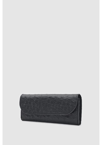 Shule Bags Sien Dokulu Kadın Cüzdan Siyah