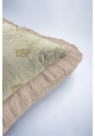 Vintage Damask Motifli Avangart Saçaklı Yastık Kılıfı - Eskitme Klasik Vizon Püsküllü Kırlent Kılıfı Kayıp Ufuk Ritüel Vintage Damask Motifli Avangart Saçaklı Yastık Kılıfı - Eskitme Klasik Vizon Püsküllü Kırlent Kılıfı Kayıp Ufuk Ritüel