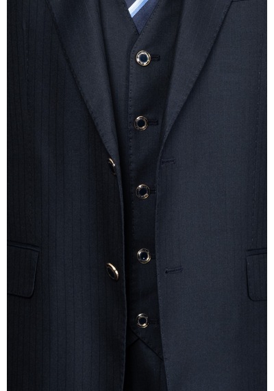 İlayda Emir Luxury, İtalyan Kesim, Slim Fit, Blazer, Çizgili, Erkek Takım Antrasit - Lacivert İlayda Emir Luxury, İtalyan Kesim, Slim Fit, Blazer, Çizgili, Erkek Takım Antrasit - Lacivert