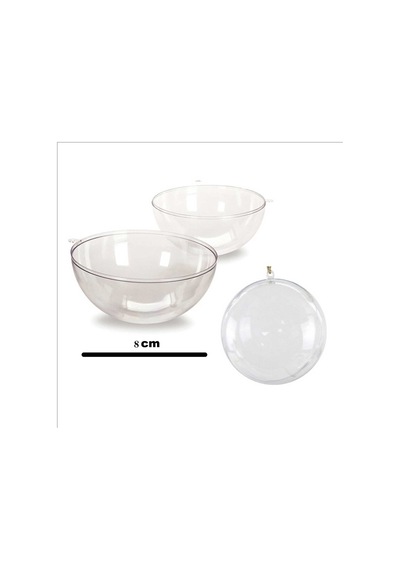 Şeffaf Mika Küre Top 8 Cm 20 Adet