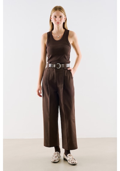 Manuka Gabardin Straıght Pileli Pantolon Acı Kahve Aw26pnt00004-12537 Acı Kahverengi
