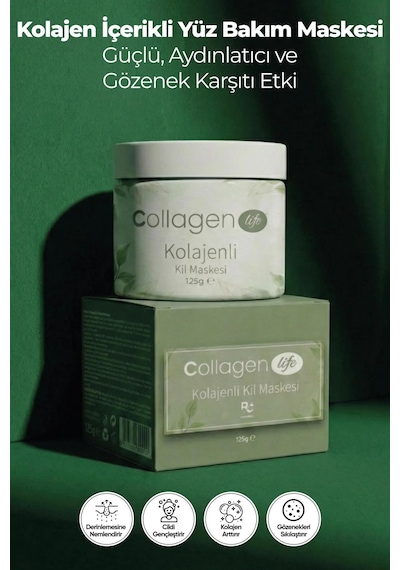 Collagen Life Akne Ve Siyah Nokta Karşıtı Kolajenli Kil Maskesi 125gr