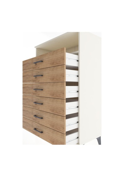 Hyperion Dolap Tek Raflı 6 Çekmeceli 88x44x134 Aytaşı-çam Aytaşı