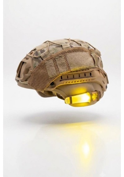 Single Sword Tactical Signal Light Kask Ve Boyun Asmalı Pilli Taktik Sinyal Lambası 12 Cm Sarı