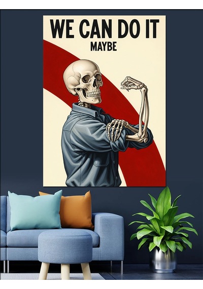 Ahşap Tablo Yapabiliriz Pop Art Slogan