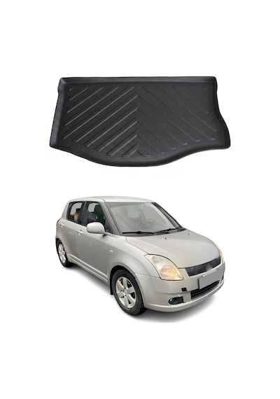Suzuki Swift 2006-2008 Arası Uyumlu Araca Özel Kauçuk Tpe Bagaj Havuzu Siyah