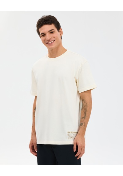 Skechers M Relaxed T-shirt Erkek Beyaz Tshirt S2610109-3855