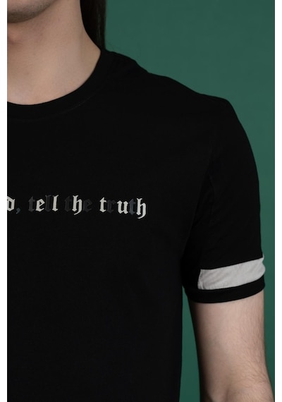 Slimfit Baskılı Sıfır Yaka Erkek Penye T-Shirt (538009215)
