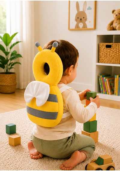 Teknor Bebek Kafa Koruma Yastığı Arı Model 20x30 Ebat Sarı-gri