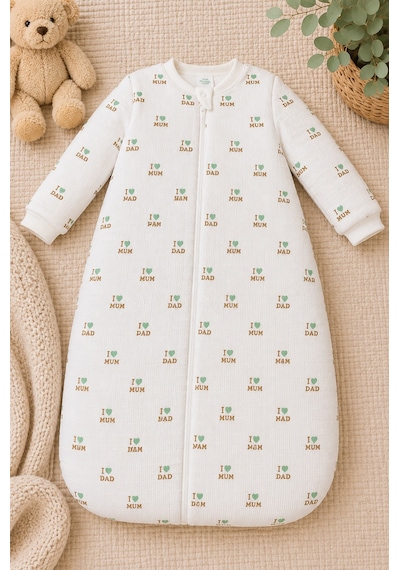 Babyhola Elyaflı 2.5 Tog Torba Uzun Kollu Uyku Tulumu 2711 Mint Yeşil