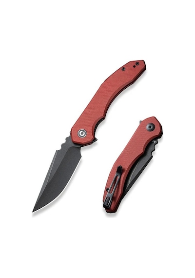 Civivi Bluetick Burgundy G10 Handle Black Stonewashed 14c28n Blade Blade Kamp Çakı Bordo