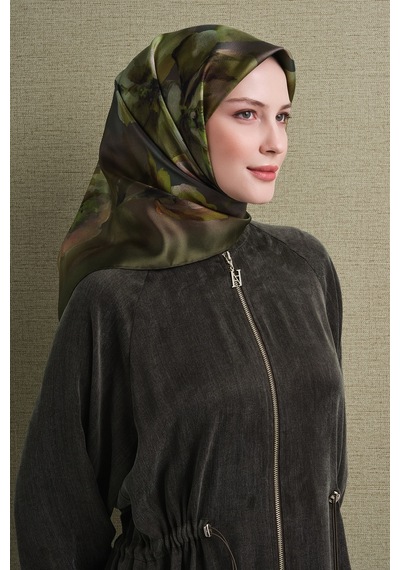 Armine Sura İpek Eşarp 2026-2027 - Sonbahar Kış-asm9611 Yeşil