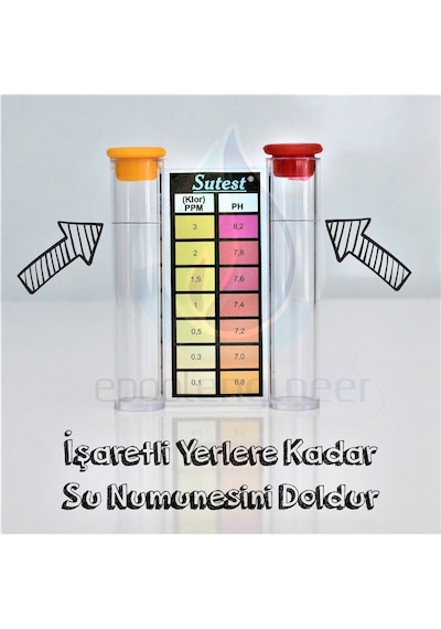 Havuz Suyu Test Kiti Sutest Klor Ph Ölçüm Kiti Sıvılı